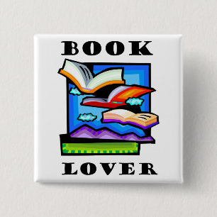 "Boekomslag" — Vliegende boeken en pagina's voor Vierkante Button 5,1 Cm