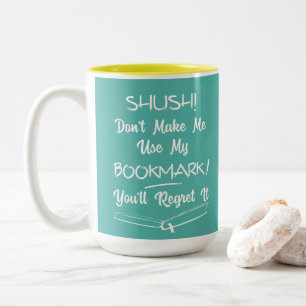 Boekomslagen Funny Text Quote Personalized Tweekleurige Koffiemok