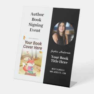 Boekondertekening Auteur boek lancering promotio Reclamebord Met Voetstuk