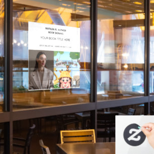 Boekondertekening Auteur Boekrelease Promotie Raamsticker