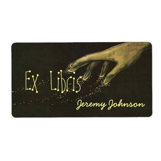 Boekplaat Magic Magician Ex Libris Book Name Label (Voorkant)