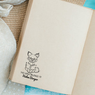 Boekplaat met Cute Fox Rubberstempel