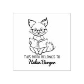 Boekplaat met Cute Vos Rubberstempel (Afrduk)