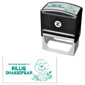 Boekplaatnaam leeuw tekening bibliotheek stempel (In situ)