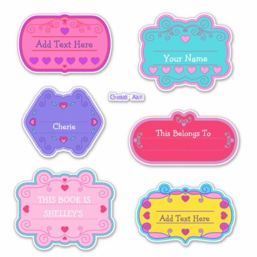 Boekplaten Valentijnsdag Labels (Voorkant)