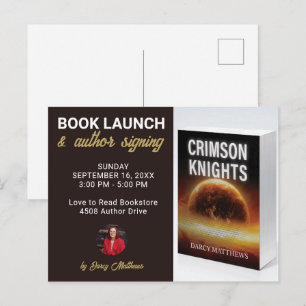 Boekrelease Auteursignatie Promotionele Marketing Briefkaart