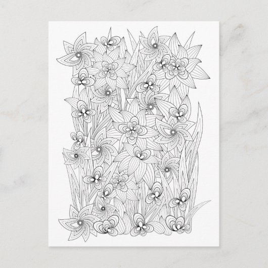 Boekstijl kleuren briefkaart (Voorkant)