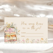 Boekthema Wildflower Hoeveel Kussen Bruidsspel Informatiekaartje