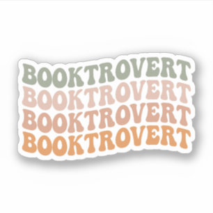 Boektrovert, boekenliefhebber, boekenworm sticker