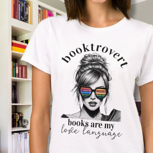 Boektroverte boeken zijn mijn liefde voor taalschr t-shirt