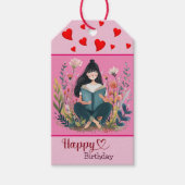 Boekverjaardagswensen cadeaulabel (Voorkant)