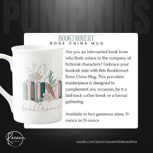 Boekverslaafde Bone China Mok