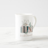 Boekverslaafde Bone China Mok (Voorkant rechts)