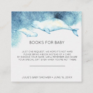 Boekverzoek Baby Beluga Baby Shower Insteekkaart Informatiekaartje