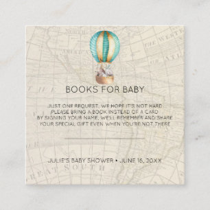 Boekverzoek Heteluchtballon Baby Shower Insteekk Informatiekaartje