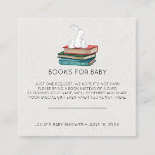 Boekverzoek Little Bunnies Baby Shower Inlay Informatiekaartje