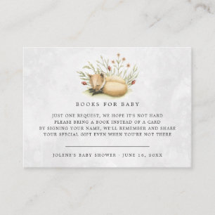 Boekverzoek   Woodland Forest Fox Baby Shower Informatiekaartje
