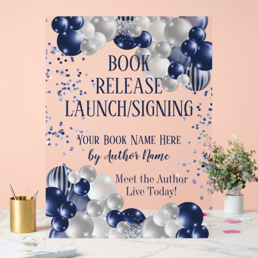 Boekvrijgave Start ondertekenaar Acryl Bord (Huwelijk)