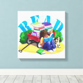 Boekweel Canvas Afdruk (Insitu (Houten vloer))