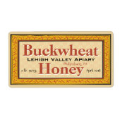Boekweit Honey Jar Gepersonaliseerd Etiket (Voorkant)