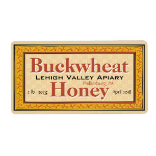 Boekweit Honey Jar Gepersonaliseerd Etiket