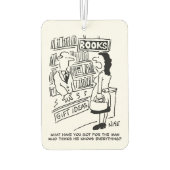 Boekwinkel Klant vraagt verkoper een vraag Luchtverfrisser (Achterkant)