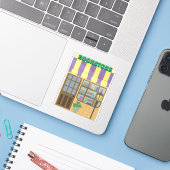 Boekwinkel Sticker (Laptop met iPhone)