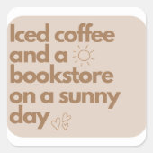 boekwinkel vierkante sticker (Voorkant)