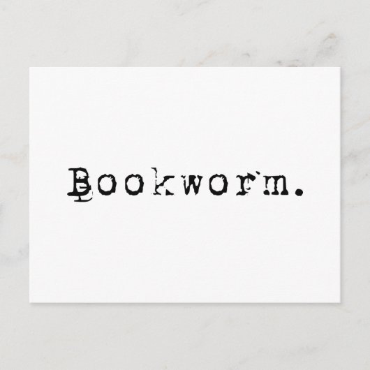 boekworm briefkaart (Voorkant)