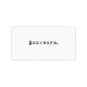 boekworm etiket (Voorkant)