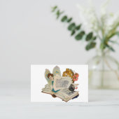 boekworm Fairy Visitekaartje (Staand voorkant)