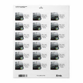 Boekworm op een scheepslabel etiket (Full Sheet)