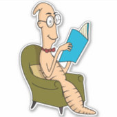 boekworm sticker (Voorkant)