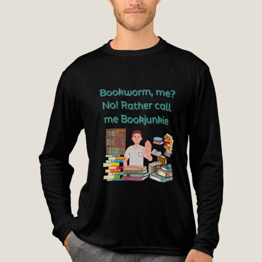 boekworm Tri-Blend shirt (Voorkant volledig)