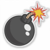 Boem! Cartoon Bomb Sticker (Voorkant)