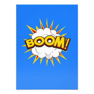 Boem! Cartoon explosie Foto Afdruk