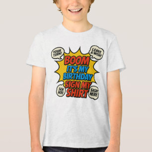 BOEM! Het is mijn verjaardag - Teken mijn Shirt Fu