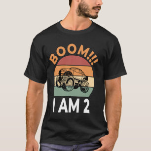 Boem Ik ben 2 Verjaardag Jongen Viering Monster Tr T-shirt