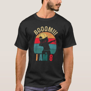 Boem ik ben 8 jaar oud als Dabbing Boys Kinder 8e  T-shirt