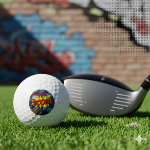 Boem! Laat je schommel los met gedurfde komische e Golfballen
