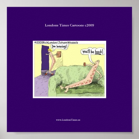 Boemerangrelaties Grappige Cartoonposter Poster (Voorkant)