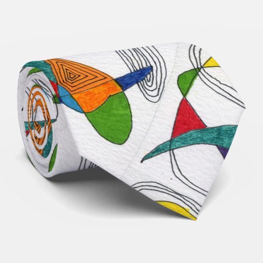 "Boemerangs" Abstract Stropdas voor design (Opgerold)