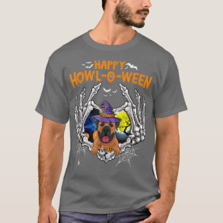Boer Boel Skeleton Heart Happy HowlOWeen Costume T-shirt