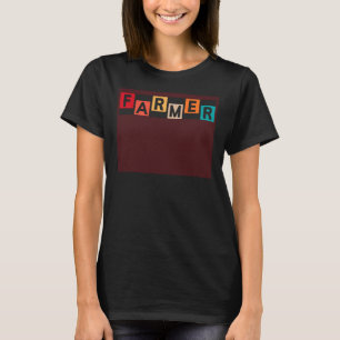 Boer Boerderij Koeien Vee Paarden Kippen Gei T-shirt