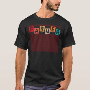 Boer Boerderij Koeien Vee Paarden Kippen Gei T-shirt