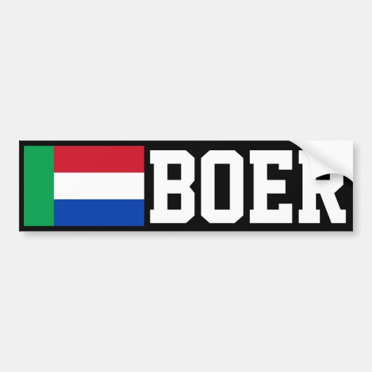 Boer Bumpersticker (Voorkant)