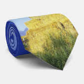 Boer Cowboy Bailing Hay Ranch Print op stropdas (Opgerold)