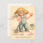  boer Cupido Valentijn Briefkaart (Voorkant / Achterkant)