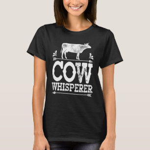 Boer die een vaars boerderij koe kalmeert koeien b t-shirt