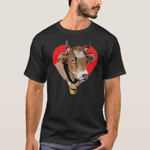 Boer dier grafisch ontwerp hoofdafdruk motief wi t-shirt